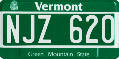VT license plate NJZ620