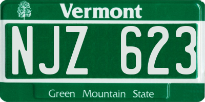 VT license plate NJZ623