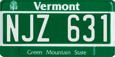VT license plate NJZ631