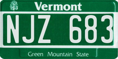 VT license plate NJZ683