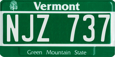 VT license plate NJZ737