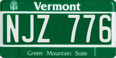 VT license plate NJZ776