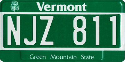 VT license plate NJZ811