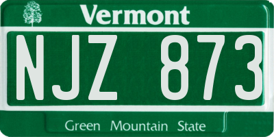 VT license plate NJZ873