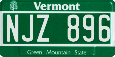VT license plate NJZ896