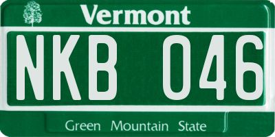 VT license plate NKB046