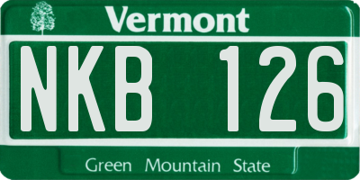 VT license plate NKB126