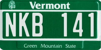 VT license plate NKB141