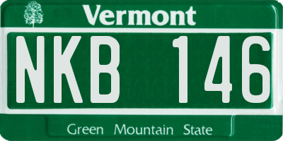 VT license plate NKB146