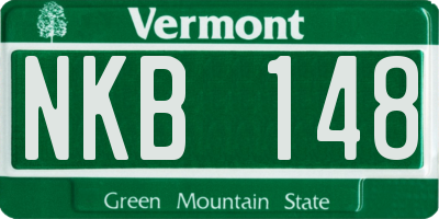 VT license plate NKB148