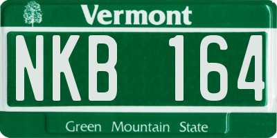 VT license plate NKB164