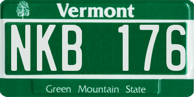 VT license plate NKB176