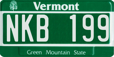 VT license plate NKB199