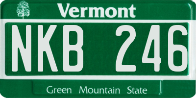 VT license plate NKB246