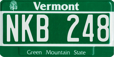 VT license plate NKB248