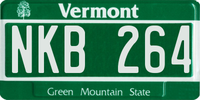 VT license plate NKB264