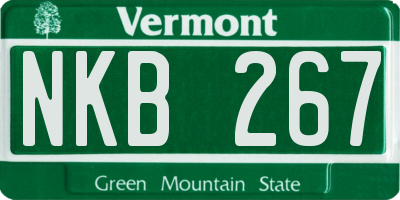 VT license plate NKB267