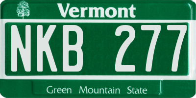 VT license plate NKB277