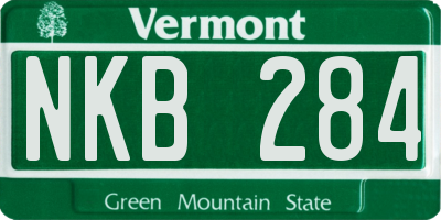 VT license plate NKB284
