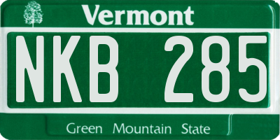 VT license plate NKB285