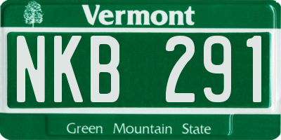 VT license plate NKB291