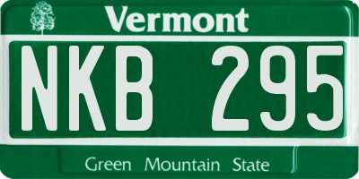VT license plate NKB295