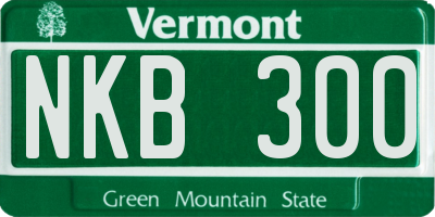 VT license plate NKB300
