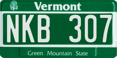 VT license plate NKB307