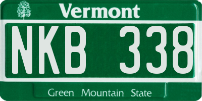 VT license plate NKB338