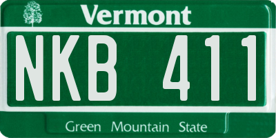 VT license plate NKB411