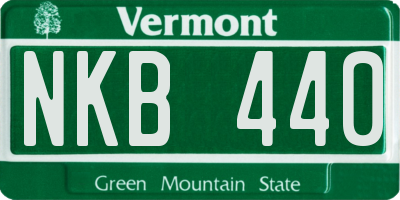 VT license plate NKB440
