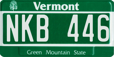 VT license plate NKB446