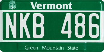 VT license plate NKB486