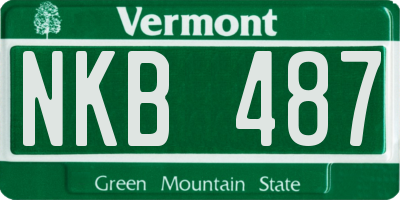 VT license plate NKB487