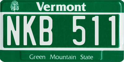 VT license plate NKB511