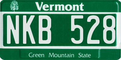 VT license plate NKB528