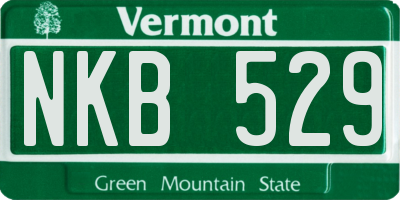 VT license plate NKB529