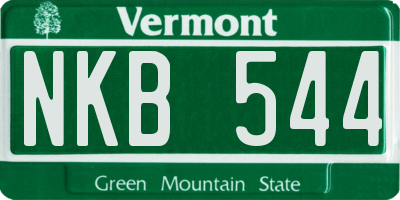 VT license plate NKB544
