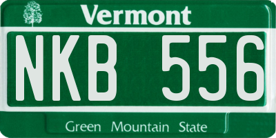 VT license plate NKB556