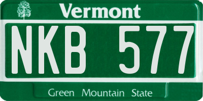 VT license plate NKB577