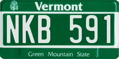 VT license plate NKB591