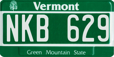 VT license plate NKB629