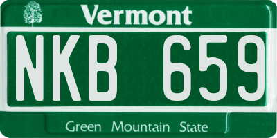 VT license plate NKB659