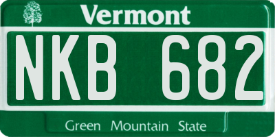 VT license plate NKB682