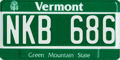 VT license plate NKB686