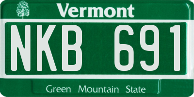 VT license plate NKB691