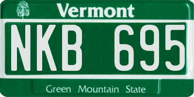 VT license plate NKB695