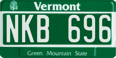 VT license plate NKB696