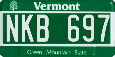 VT license plate NKB697