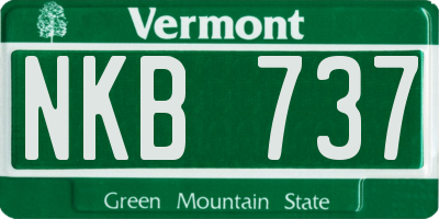 VT license plate NKB737
